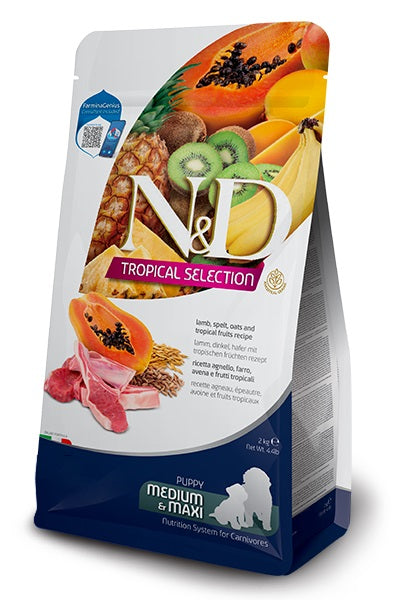 Farmina dog tropical selection lamb - puppy medium & maxi, 10 kg