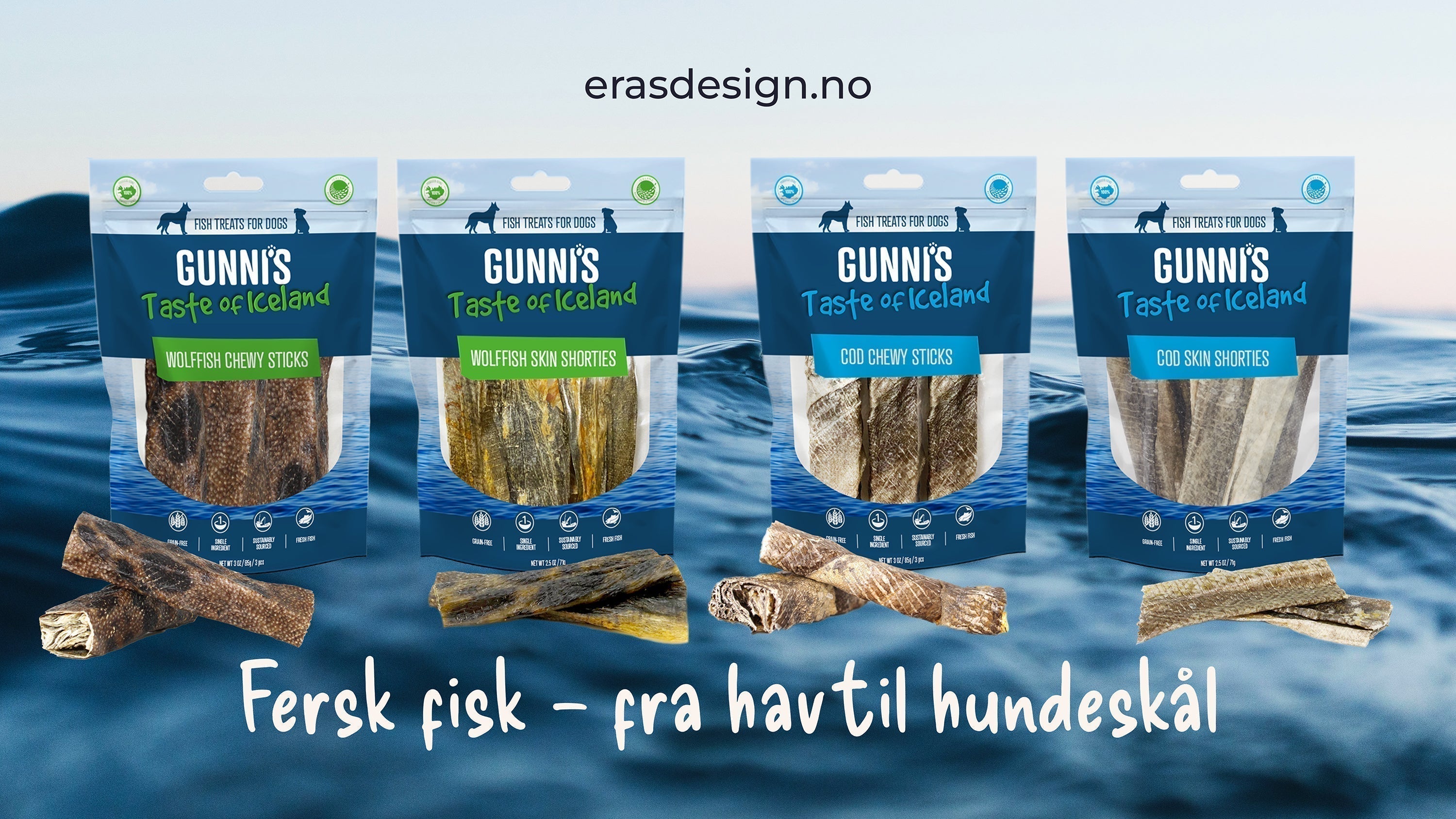 Vi elsker godbiter og tygg fra Gunni's