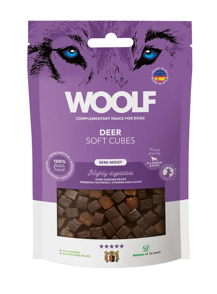 Woolf - soft cubes hjort 100g