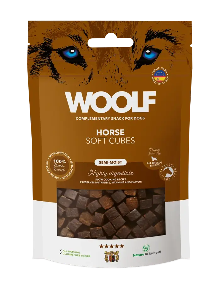 Woolf - soft cubes hest 100g