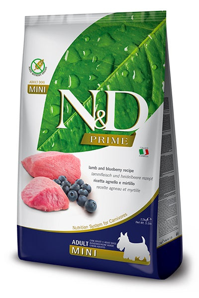 Farmina dog prime lamb & blueberry - adult mini, 7 kg