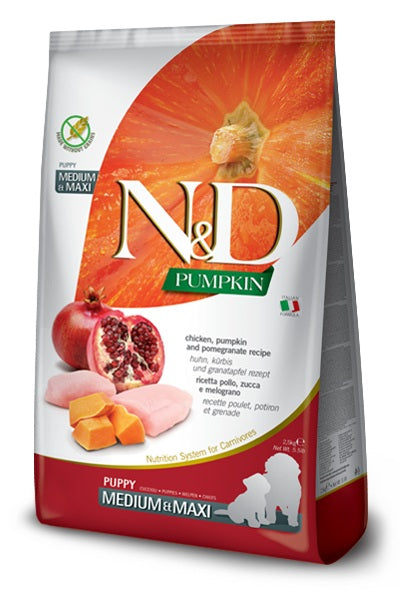 Farmina dog pumpkin chicken & pomegranate - puppy medium & maxi, 12 kg