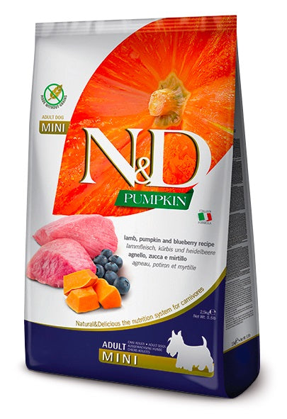 Farmina dog pumpkin lamb & blueberry - adult mini, 7 kg