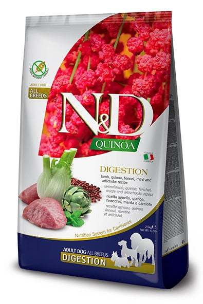 Farmina dog quinoa digestion lamb & fennel - adult medium & maxi, 7 kg