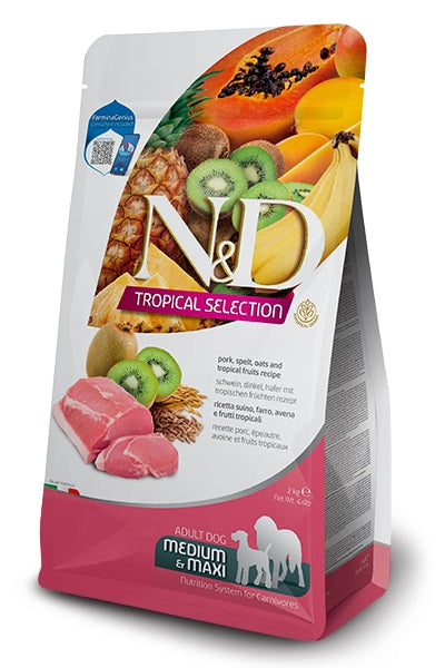 Farmina dog tropical selection pork - adult medium & maxi, 10 kg