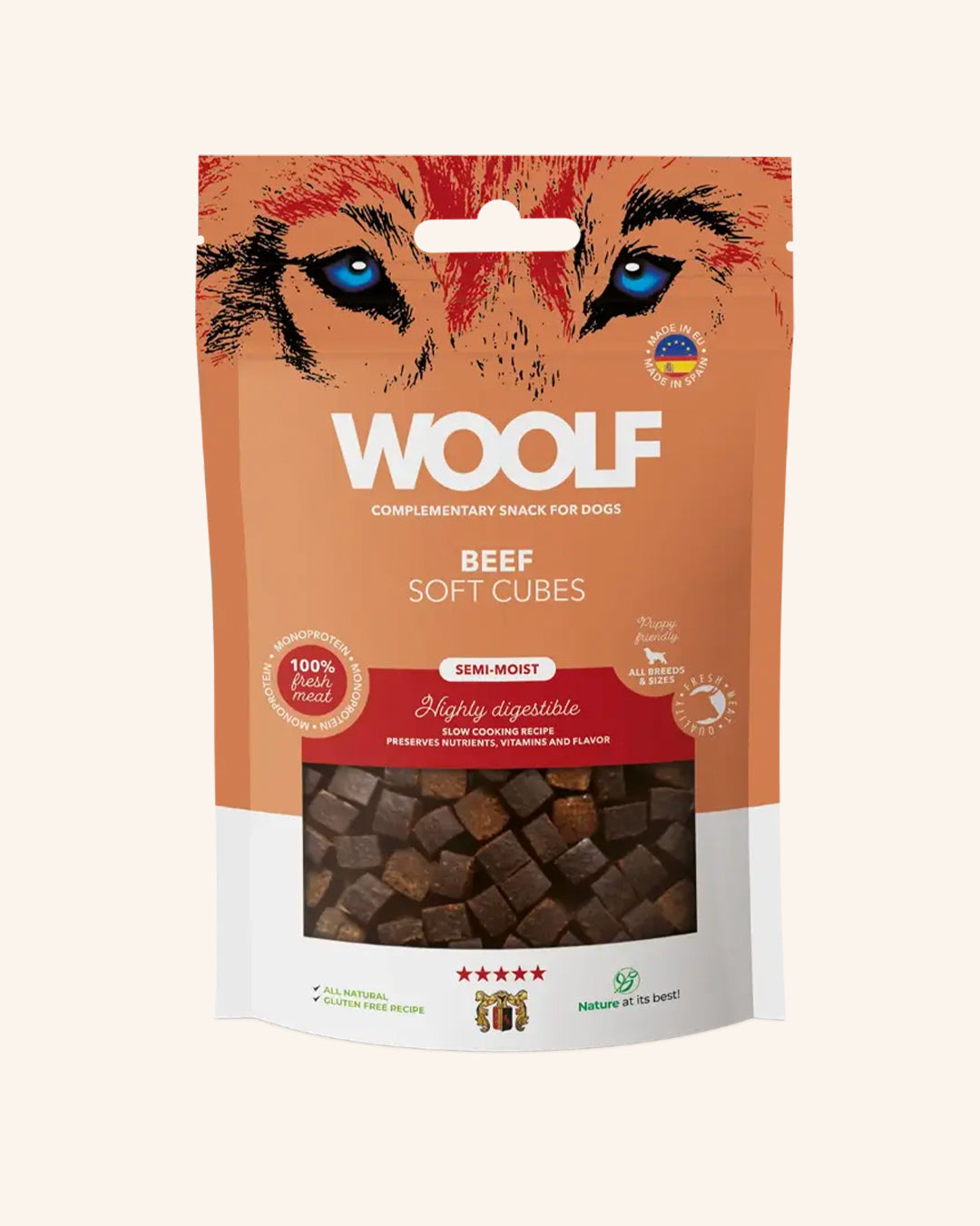Woolf - soft cubes okse 100g