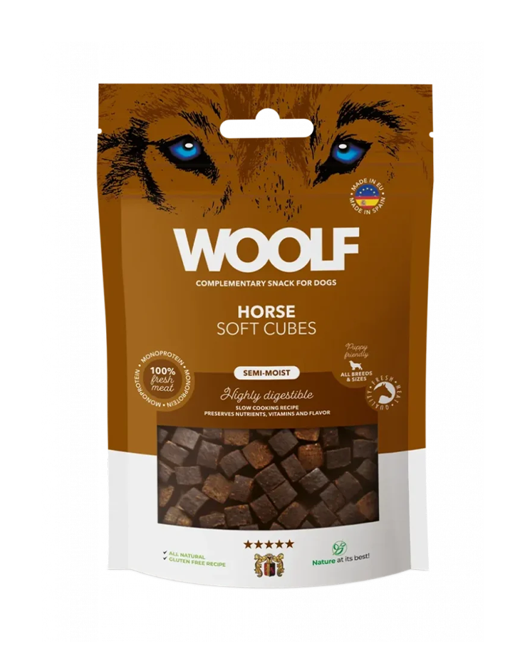 Woolf - soft cubes hest 100g
