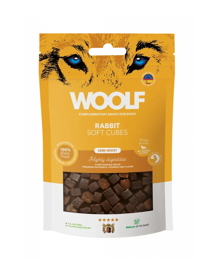 Woolf - soft cubes kanin 100g