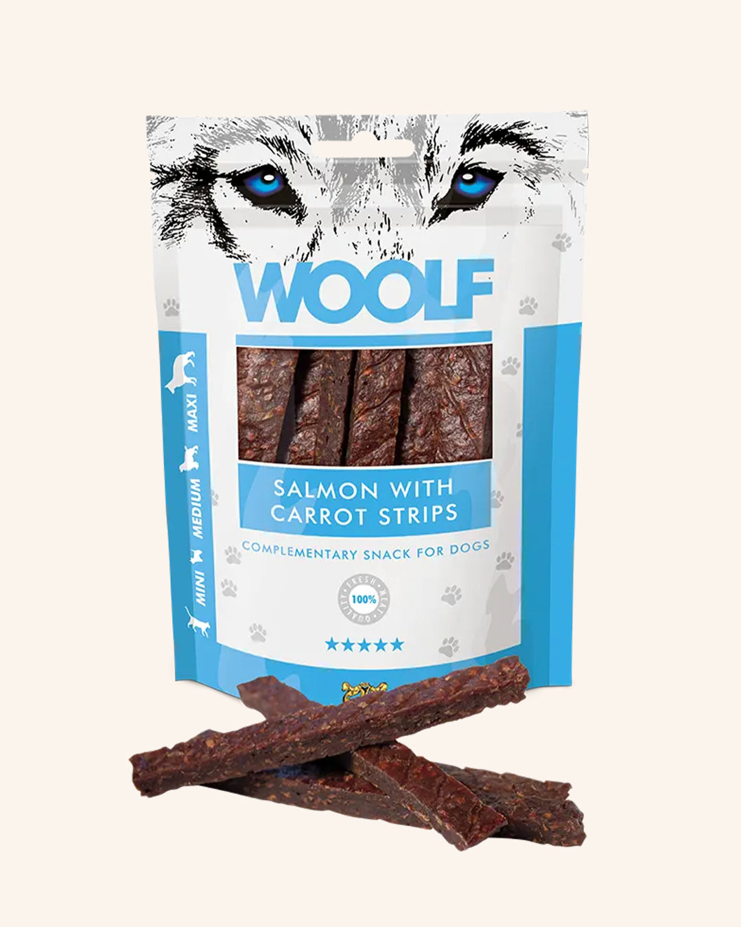 Woolf - salmon with carrot strips 100g