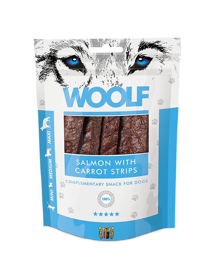 Woolf - salmon with carrot strips 100g