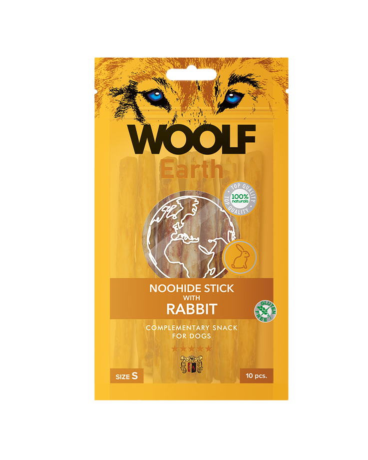 Woolf - noohide sticks kanin 13cm (10 stk)