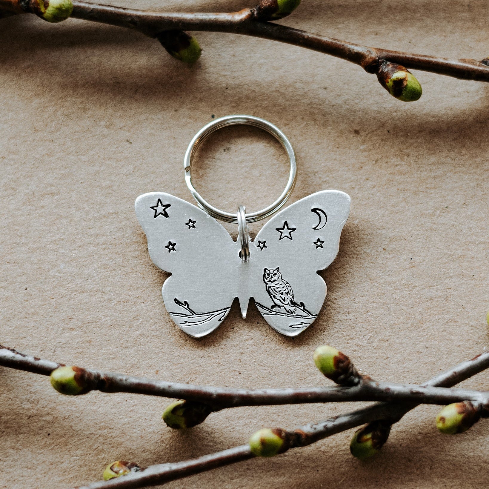 Id-brikke sommerfugl - ugle - Eras Design