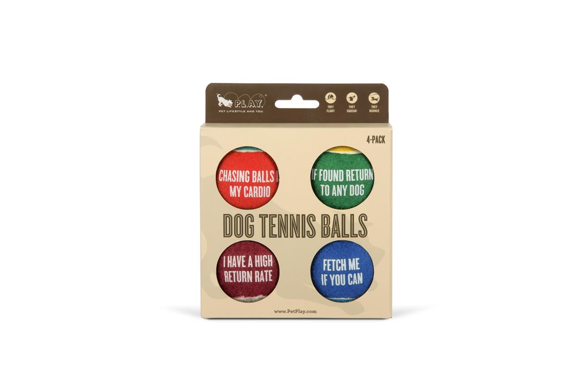 Dog Tennis Ball, 4-pakk